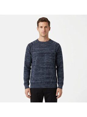 Cedar Wood State Blue Long Sleeve Knit Sweater Men Size M Academia Minimalist